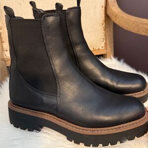 Sam Edelman Black Leather Chelsea Boots size 8 1/2